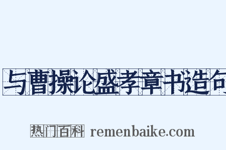 与曹操论盛孝章书造句是什么意思的图片
